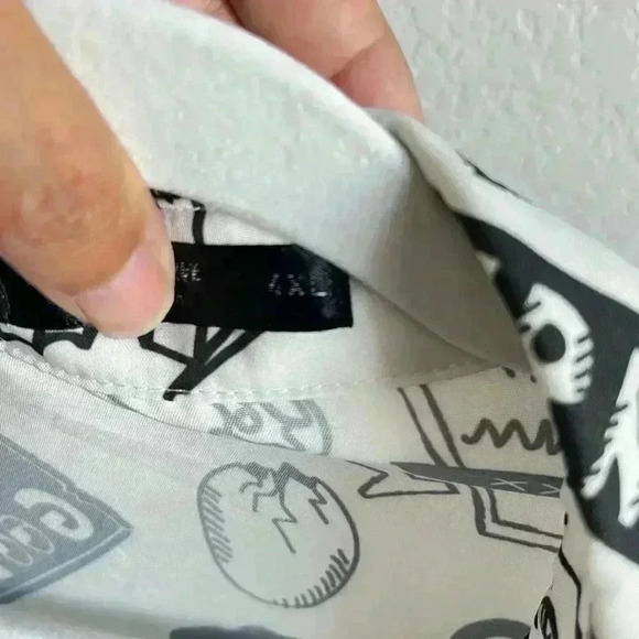 SHEIN Curve UK Graffiti Print Drop Shoulder Shirt Dress Size US 20 - Picture 11 of 14